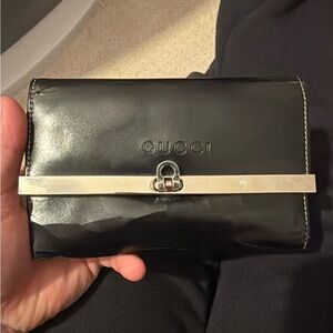 Real Gucci Black Leather Wallet